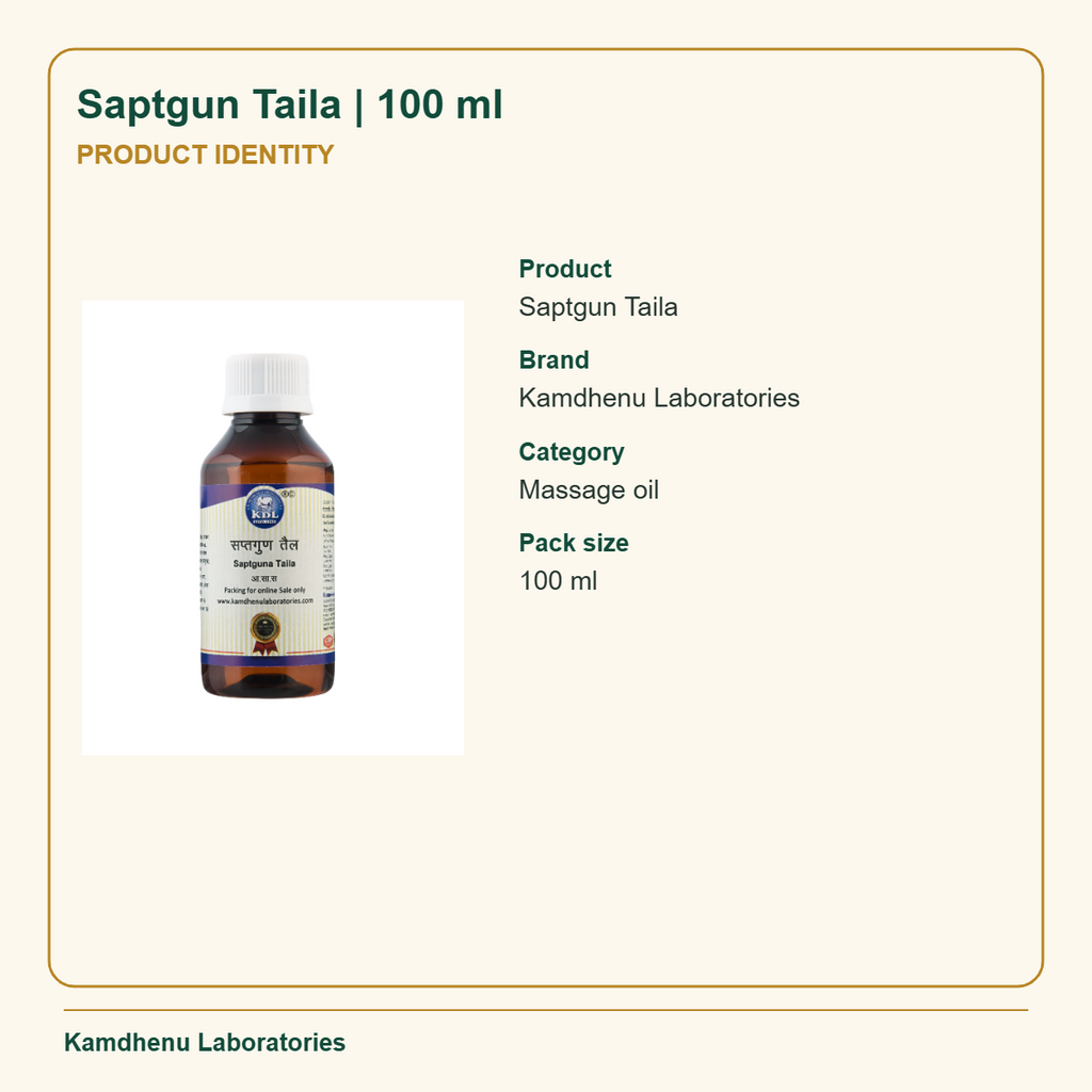 Saptgun Taila | 100 ml — Product Identity: Product: Saptgun Taila