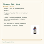 Shriparni Taila | 30 ml — Storage & Safety: Store in a cool, dry place away from sunlight.