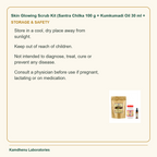 Skin Glowing Scrub Kit (Santra Chilka 100 g + Kumkumadi Oil 30 ml + — Storage & Safety: Store in a cool, dry place away from sunlight.