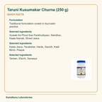 Taruni Kusumakar Churna (250 g) — Quick Facts: Formulation: Traditional formulation rooted in Ayurvedic practice