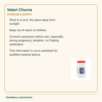 Vatari Churna — Storage & Safety: Store in a cool, dry place away from sunlight.