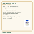 Virya Shodhan Churna — Storage & Safety: Store in a cool, dry place away from sunlight.